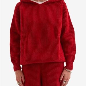 Baserange Red Mea Hooded Sweater - Size XS/S